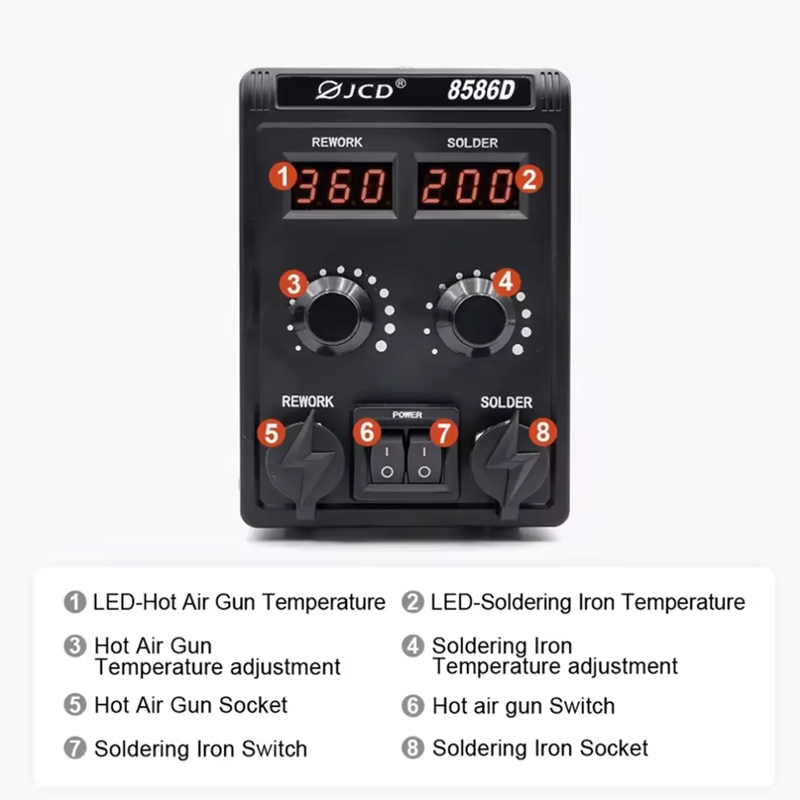 8586D SolderingStation 2in1 75 - Smd Rework Station Hot Air Soldering 2 In 1 review and price